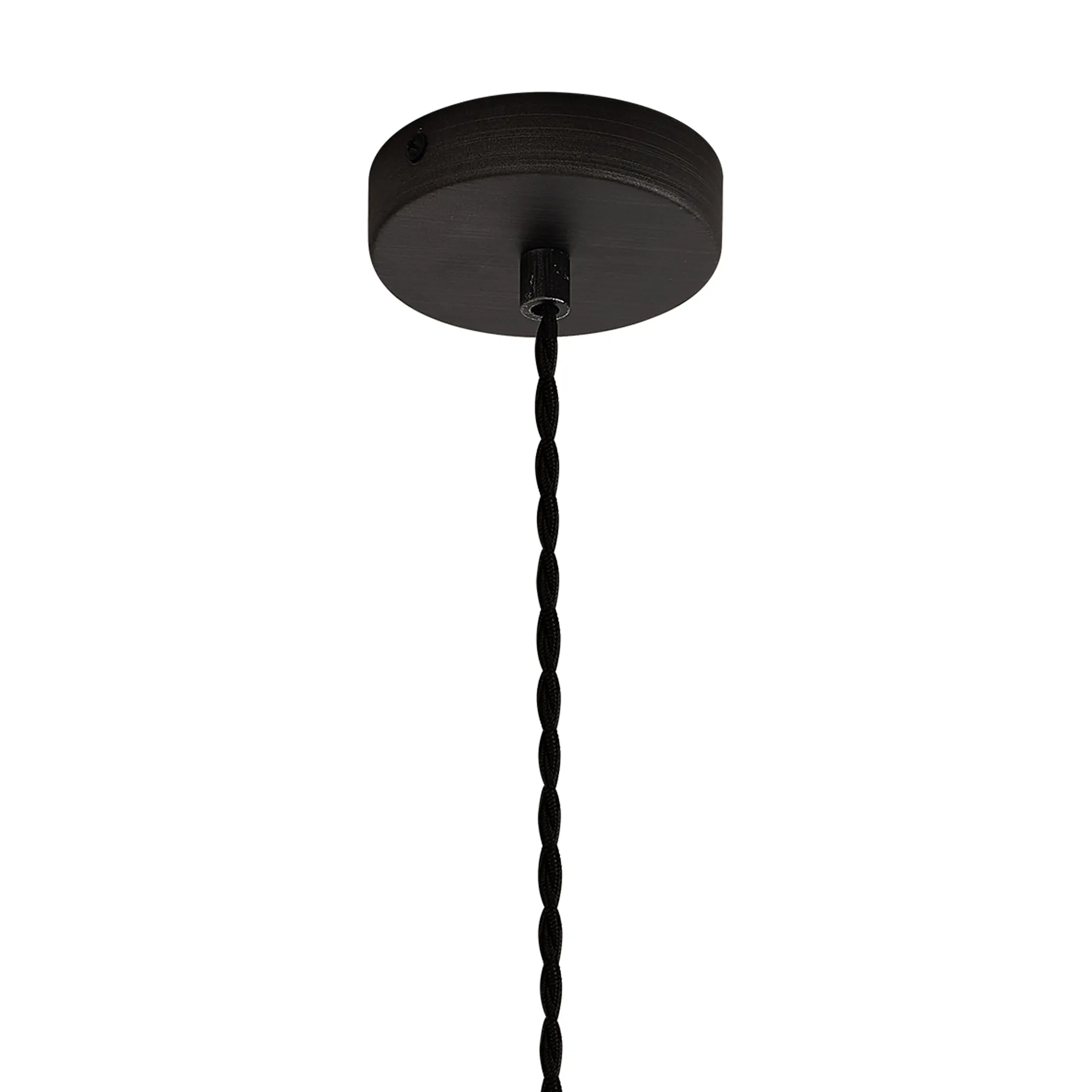 Dreifa 1.5m Single Pendant, 1 x E27, Pewter/Dark Grey Twisted Cable (Maximum Load 1.5kg) D0798  Deco Dreifa Pendant